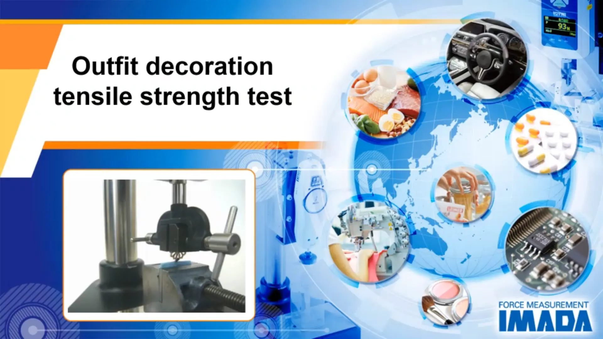 Sewed decoration tension strength test